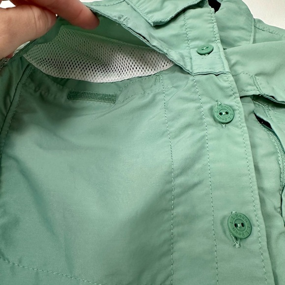 L.L. Bean Women's Tropicwear Shirt Long-Sleeve Green #252299 Size XS EUC - Picture 5 of 15